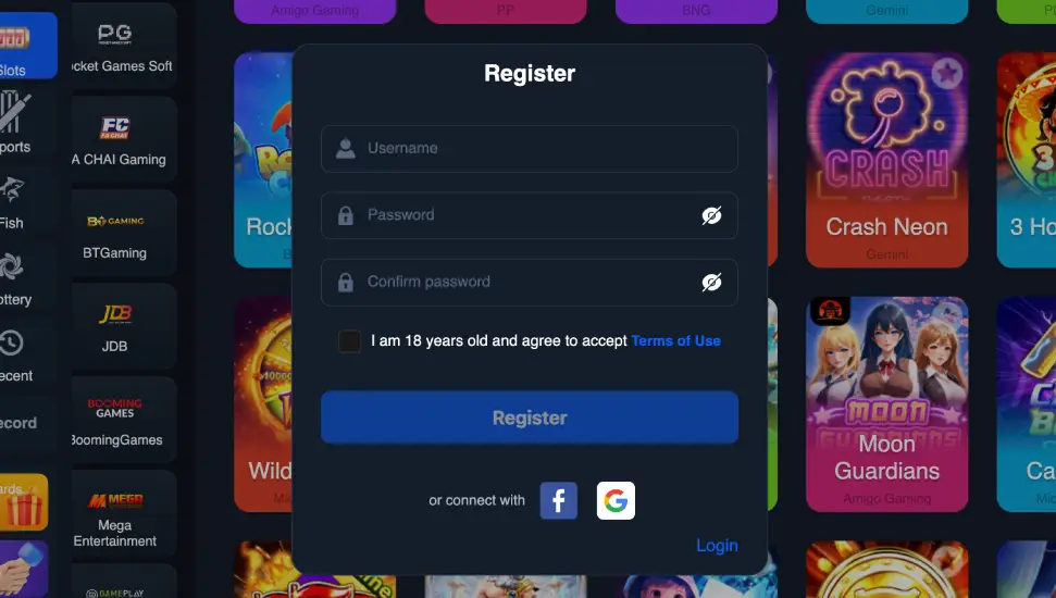 Registration at R777 Casino