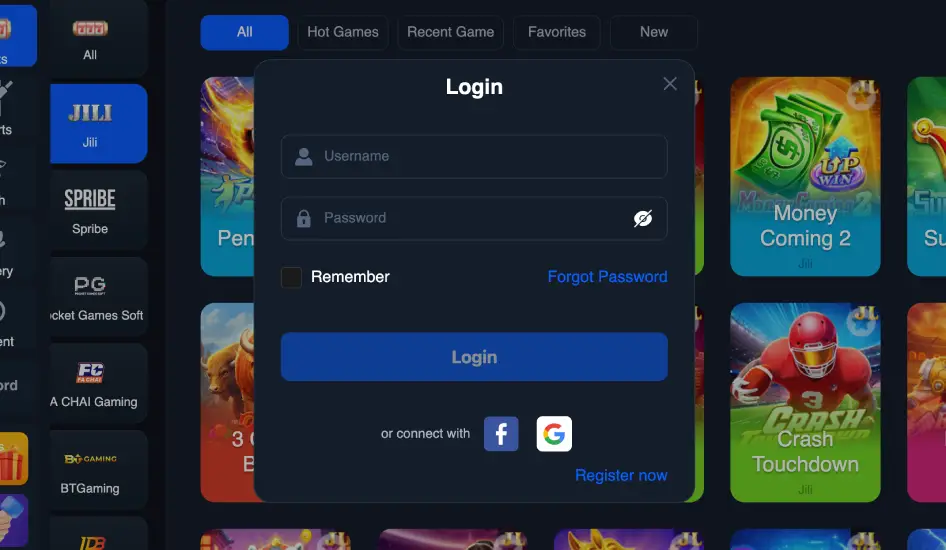 Sign in to your R777 casino account